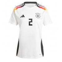 Camisa de Futebol Alemanha Antonio Rudiger #2 Equipamento Principal Mulheres Europeu 2024 Manga Curta